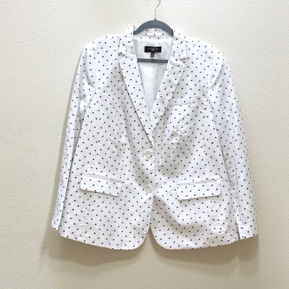 Talbots Jackets & Blazers - Talbots Polka Dot Linen Blend Blazer Jacket 18W